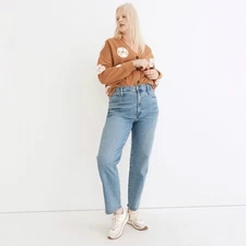 Madewell Perfect Vintage Straight Jean 32 Hoye Wash High Waist Heritage Stretch
