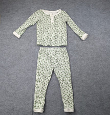 Lila and Hayes Pajama Set Kids Boys 6 Pima Cotton Henley Natural Fiber Graphic