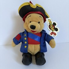 Disney Mouseketoys Winnie the Pooh 8  Plush Toy Bean Bag Pellets  Pirate Pooh  