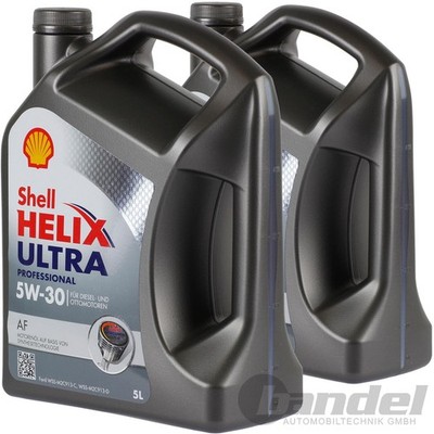 2x5L SHELL HELIX ULTRA PROFESSIONAL AF 5W-30 passend für WSS-M2C913-C/ 913D FORD