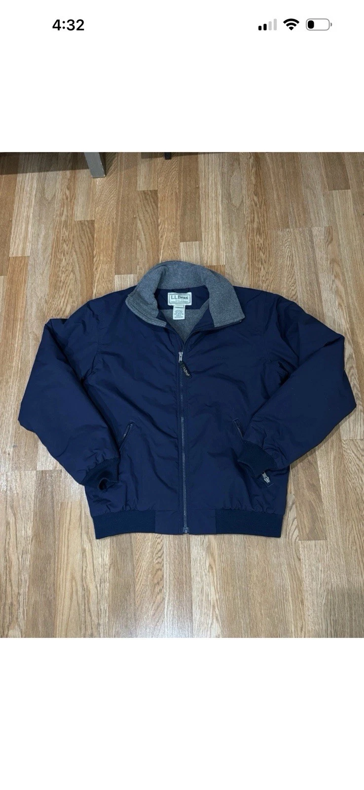 Lot Of 3 LL bean Jacket Men Small Bomber Green/Blue/Navy Blue Full Zip Fleece .! - product detail image 14