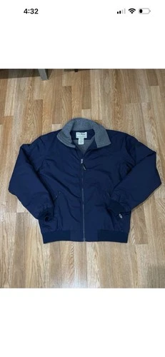 Lot Of 3 LL bean Jacket Men Small Bomber Green/Blue/Navy Blue Full Zip Fleece .! image 14