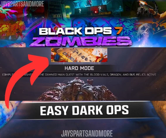 CALL OF DUTY Hard Mode Dark Ops Calling Card Easter Egg Cursed Mode Black Ops 7 Zombies BO7