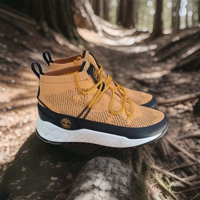 NEW Timberland Solar Wave Mid Men Size 9.5 0A2BP9 Wheat Nubuck Black Hiking Boot