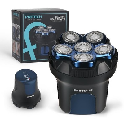 Pritech Head Shaver For Bald Men - Effortless 6D Floating Shaveelectric Head