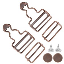 Overall Buckles Replacement, 2 Sets Metal Suspender Clips
