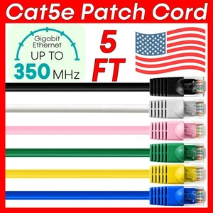 5 FT CAT5e câble LAN Cat5e Cordage par lots RJ45 Réseau de routeur de câble Ethernet