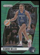 Diamond Miller 2024 Panini Prizm WNBA #63 Green Prizms Minnesota Lynx