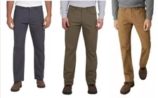 Weatherproof Vintage Men’s Fleece Lined Pant Bonded Fleece Lining Stretch Canvas