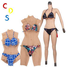 C/D/E/G Cup Silicone Full Bodysuit Breast Forms Body Suit For Crossdresser