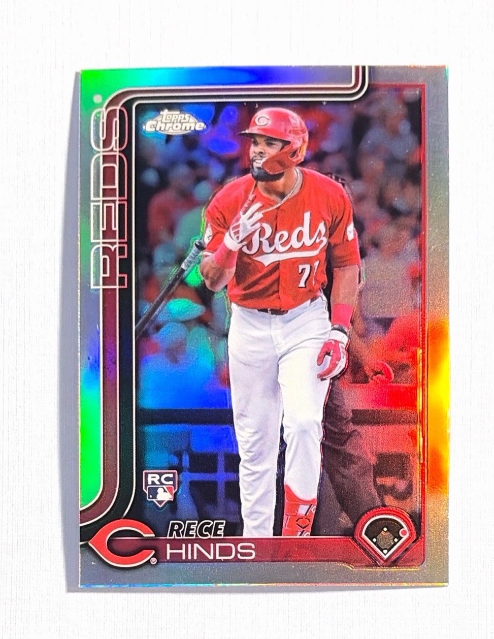 Rece Hinds ~ 2025 Topps Chrome ~ Rookie Refractor #253