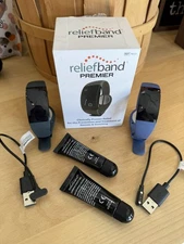 TWO! Reliefband Premier Anti-Nausea Wristbands. Cruising/Flying