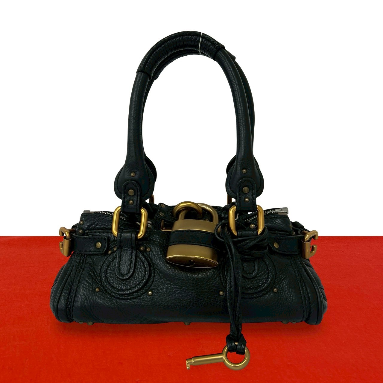 Chloe Paddington Handbag leather black 40562