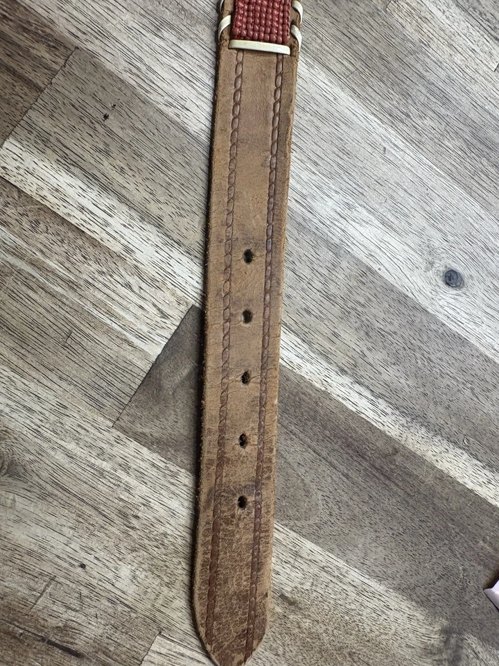 Vintage Beaded Western Belt Colorful 33.5" Length Native American Design - Image 4 of 4