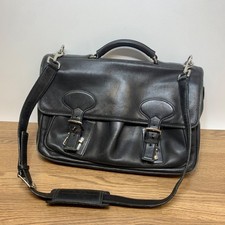 Vintage Coach Black Leather Laptop Briefcase Shoulder Bag J23-5237
