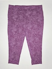 Terra  Sky Women Plus Capri Leggings Leafy Camo Orchid Spark Sizes 1X 2X 3X 4X