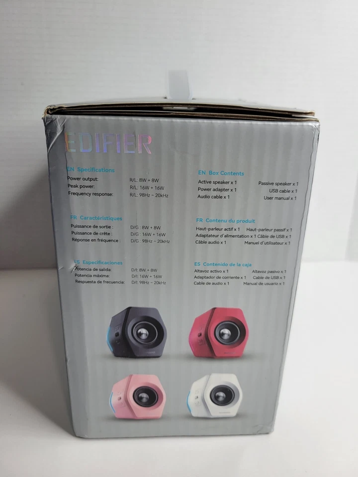 Edifier Hecate G2000 Black 32W Peak Bluetooth PC Gaming Speakers RGB Lights - Image 2 of 4