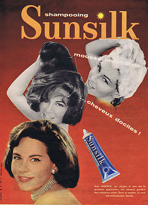 REKLAME WERBUNG 064 1958 SUNSILK Shampoo haarig fügsam