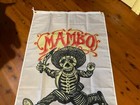 PRE OWNED.  MAMBO. Skeleton party. HOME decor banner man cave flag wall hanging