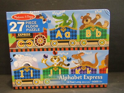 B073 PAWNSとなります Melissa & Doug ALPHABET EXPRESS Train 27 PIECE Floor puzzle #4420