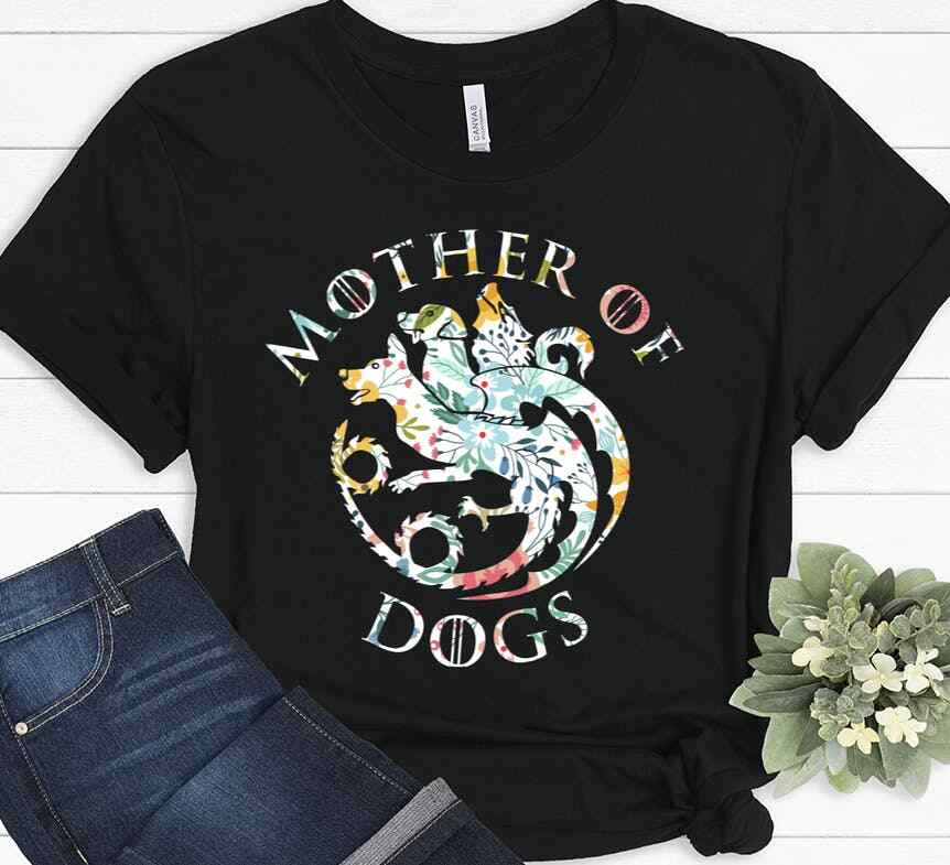 Mother Of Dogs Floral Flower T-Shirt Funny Gifts Dogs Lovers T-Shirt Mother Of Dogs Floral Flower T-Shirt Funny Gifts Dogs Lovers T-Shirt