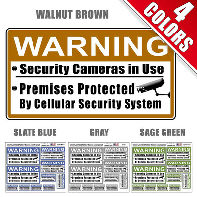 Home Security System & Camera Warning Decals - 10 Decals
