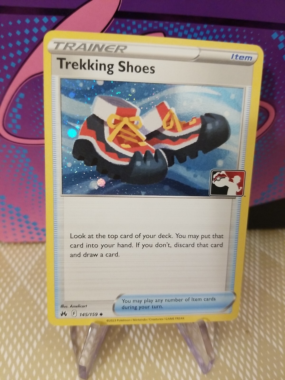 Trekking Shoes Cosmic Holo Pokemon Prize Pack Series 3 Promo Pokemon Card NM/LP