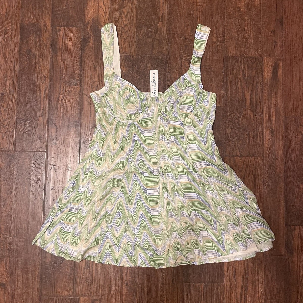 for love and lemons yori mini dress For Love & Lemons Yori Mini Dress in Green