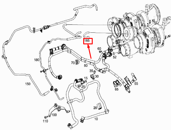MERCEDES-BENZ S W222 Vacuum Line A1771420600