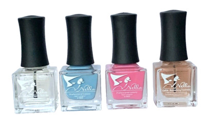 NELLA Healthier Nail Polish + All-In-One, Base & Topcoat + Cuticle Treatment