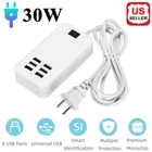 Multi 6 Port USB Hub Wall Charger Station Fast Charging AC Power Adapter Desktop