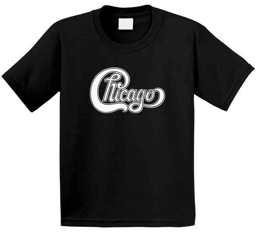 Chicago Band Logo Rock Music Celebrity Tribute Worn Look T Shirt - 第 2/2 張圖片