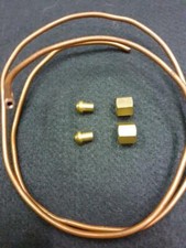 CLASSIC CAR / MOTORCYCLE  COPPER  OIL TUBE 1 MTR X 3/16 OD 2 X 1/8"BSP FEMALE 