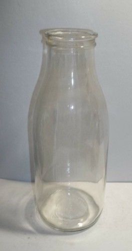Vintage Clear Glass Milk Bottle Marked 104 cl VMC 22 FRANCE - 第 1/3 張圖片