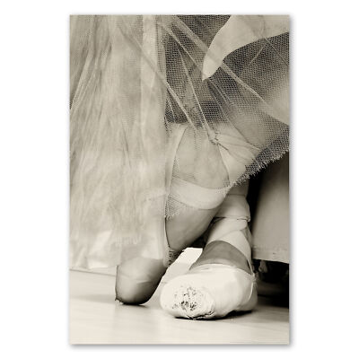 Postereck 0015 Poster Leinwand Ballerina, Spitzenschuh Ballett Tanzen Musik Tutu