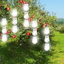 24PCS Bird Scare Devices Owl Shape Bird Reflective Discs Highly Reflective New
