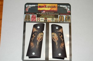 Details About Rio Grande Custom 1911 Grips Reapers Hand Skull Bones Colt Kimber Springfield