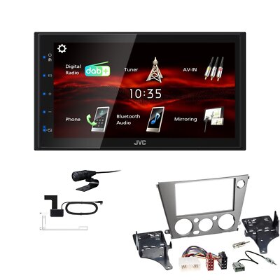 JVC Bluetooth 2DIN DAB+ Autoradio für Subaru Legacy IV 2005-2009 schwarz