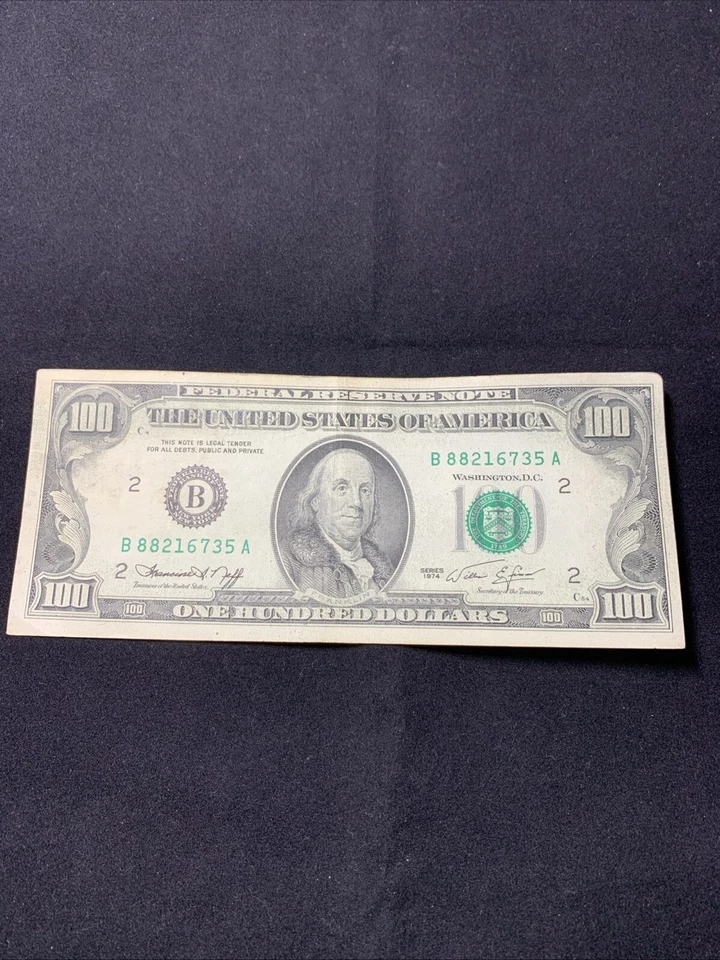 1974 $100-#88216735-Classic Bill Design- One Hundred Dollar “B” Bill! - Image 2 of 4