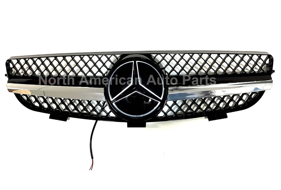 03-09 CLK Grille Black Grille W/Chrome Illuminated  Star CLK320 CLK55 CLK500 CLK - Image 3 of 4