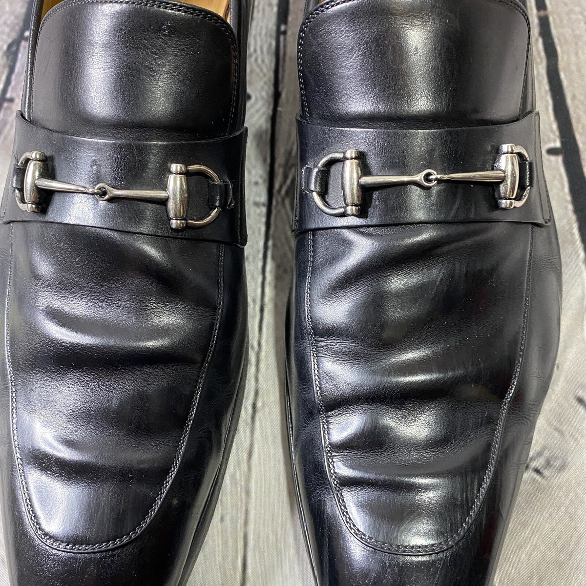Gucci Horse Bit Men\'s 12.5 Vintage Black Made in Italy Leather Loafers 353016 Watch: The Backstory Behind the Iconic Gucci Horsebit Loafer main image 3