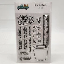 Growth Chart Job 8:11 BTWFG By The Well 4 God Acrylic Stamp Set DIY