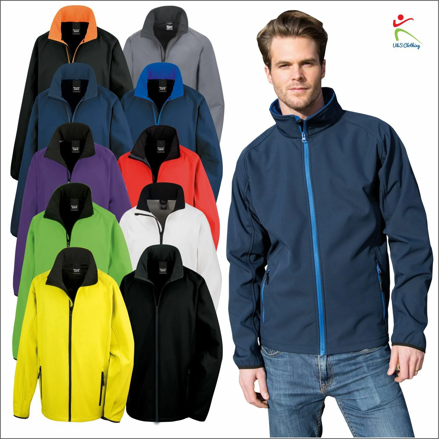 Result Core Printable Men Softshell Jackets Outdoor Waterproof Full Zip Jacket
Opens in a new window