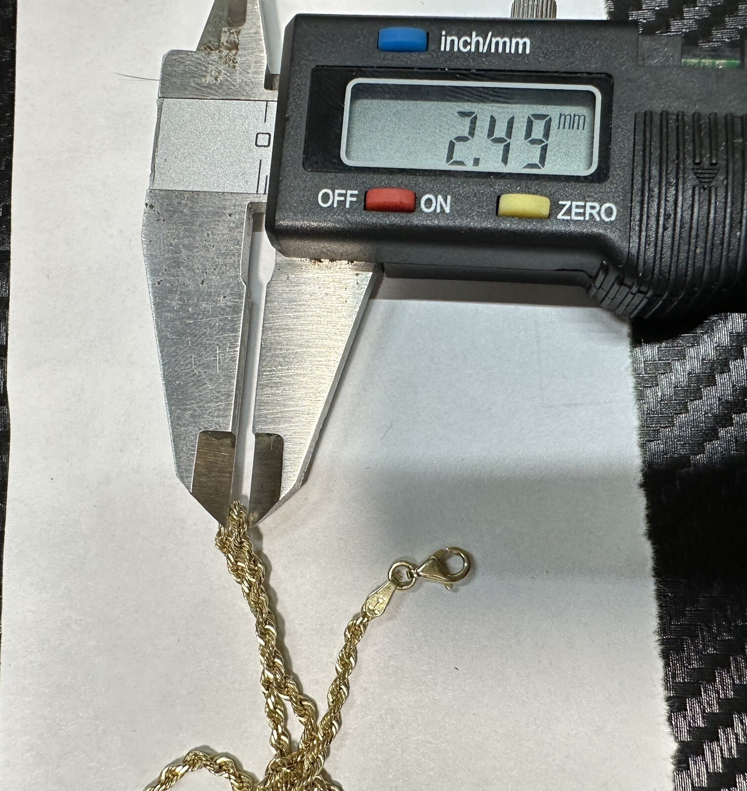 Jacoje 14k 585 Yellow Gold 2.5mm 22” 10.2g Rope Chain Necklace Box COA