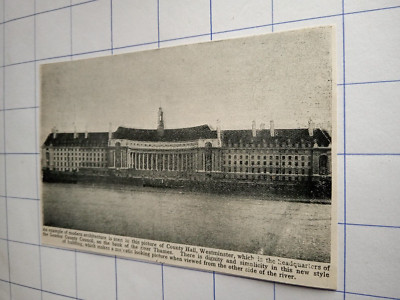Moderne Architektur County Hall Westminster Hauptsitz London Council um 1930
