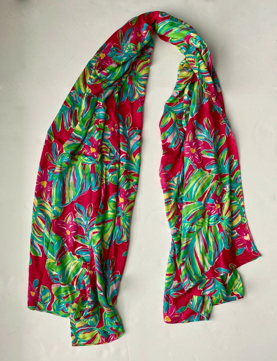 NWOT Lilly Pulitzer Lillian Oversized Scarf Pomegranate Jungle