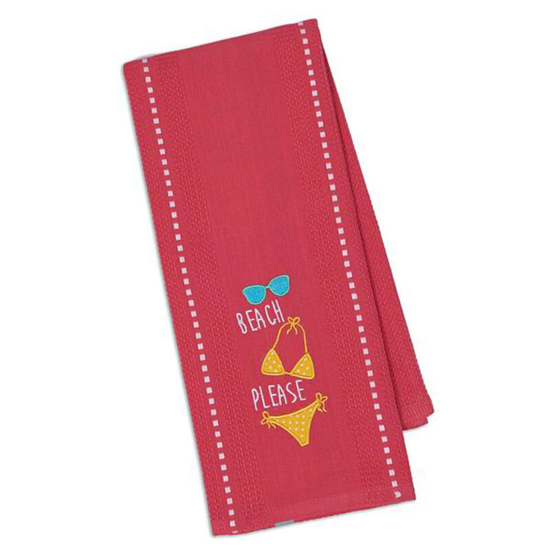 Bikini Embroidered Cotton Tea Towel - 28766-image