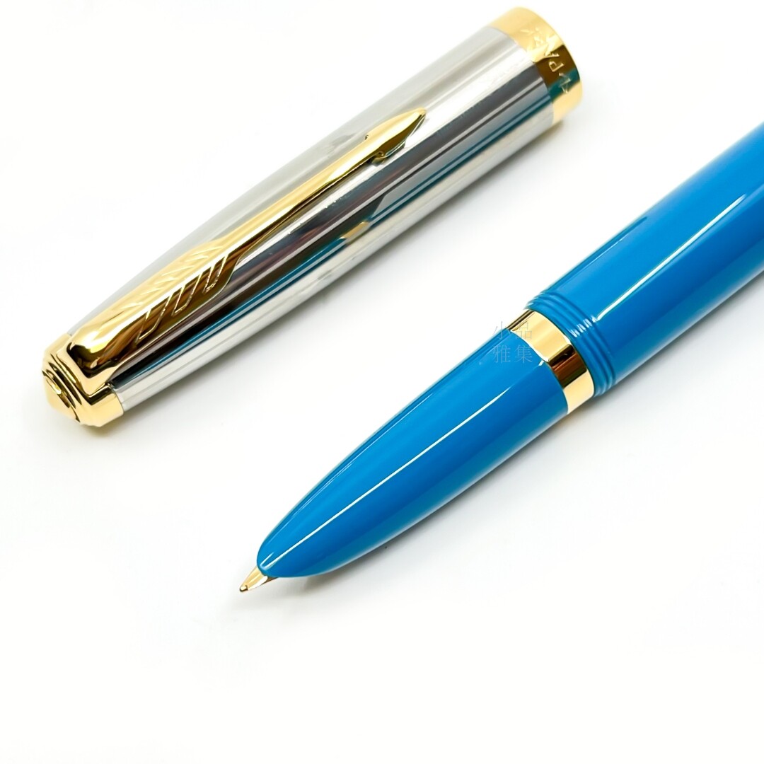 Parker 51 Premium 2022 Edition with Gold Trim Blue Fountain Pen | eBay