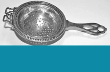  English sterling silver 5" TEA STRAINER BIRMINGHAM 1922y no mono pierced handle