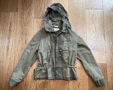 Maison Martin Margiela Mm6 Olive Green Zip Jacket Sz 44 Packable Hood 6 Short